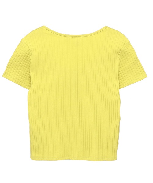 ROXY（ロキシー）の「ROXY RIB SHORTSLEEVE/ロキシー半袖ショート丈リブTシャツ（Tシャツ/カットソー・レディース・グリーン/ブラック/ナチュラル・SMALL/MEDIUM/LARGE）」の5枚目の写真