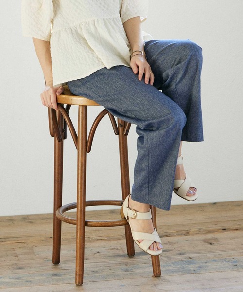 ing（イング）の「26SS新色追加【WEB限定】【3E】ストラップクロスサンダル（サンダル・レディース・アイボリー/ブラック/カーキ/シルバー/ブラウン/オレンジ/アンティークシルバー/キナリ・22.5cm/23cm/24cm/23.5cm/24.5cm）」の2枚目の写真