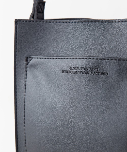 Blue Standard (ブルースタンダード)の「【BLUE STANDARD/ブルースタンダード】フロントポケットスクエアショルダーバッグ ミニショルダーバッグ(ショルダーバッグ・メンズ・グレー/ライトブラウン/ブラック・FREE)」の7枚目の写真