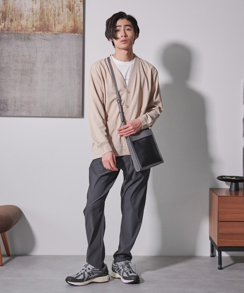 Blue Standard (ブルースタンダード)の「【BLUE STANDARD/ブルースタンダード】フロントポケットスクエアショルダーバッグ ミニショルダーバッグ(ショルダーバッグ・メンズ・グレー/ライトブラウン/ブラック・FREE)」の14枚目の写真