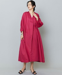 【美品】プルミエアロンディスモン ラミーコットンギャザーワンピース 1er Arrondissement(プルミエアロンディスモン)の「ラミー