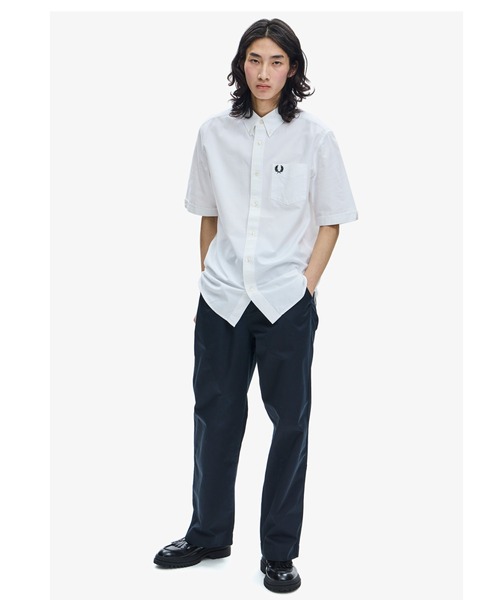 FRED PERRY（フレッドペリー）の「Oxford Shirt（シャツ/ブラウス・メンズ・ホワイト/ライトグレー/ネイビー/ブルー/グレー/オフホワイト/グリーン・S/M/L）」の11枚目の写真