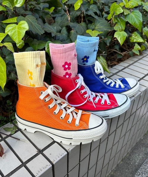 SPINNS（スピンズ）の「３連フラワーデザイン リブソックス（ソックス/靴下・レディース・ブルー/ピンク/ホワイト/イエロー・ONESIZE）」の18枚目の写真