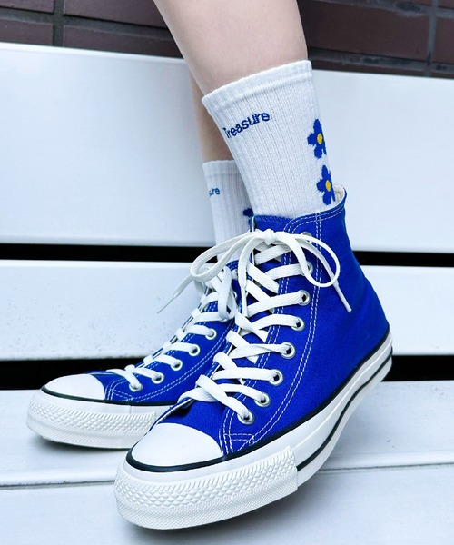 SPINNS（スピンズ）の「３連フラワーデザイン リブソックス（ソックス/靴下・レディース・ブルー/ピンク/ホワイト/イエロー・ONESIZE）」の16枚目の写真