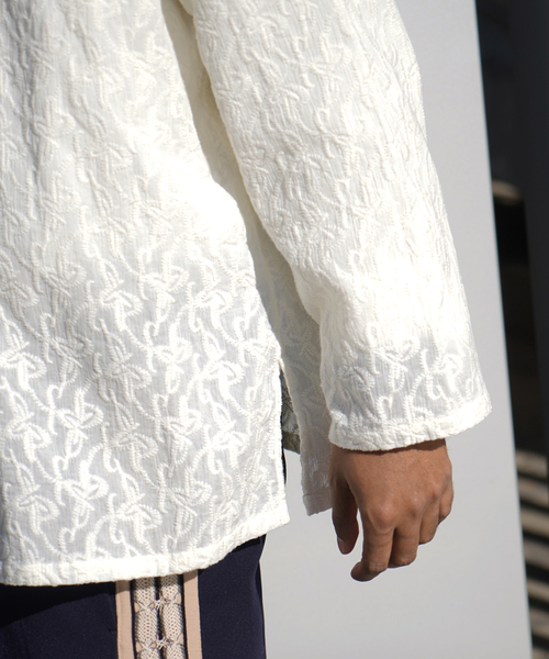 JOINT WORKS(ジョイントワークス)の「EMBROIDERY RG シャツ(シャツ/ブラウス・メンズ・アイボリー/ネイビー・MEDIUM/LARGE)」の14枚目の写真