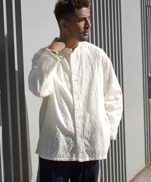 JOINT WORKS(ジョイントワークス)の「EMBROIDERY RG シャツ(シャツ/ブラウス・メンズ・アイボリー/ネイビー・MEDIUM/LARGE)」の15枚目の写真