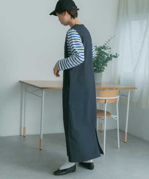 FORK&SPOON（フォークアンドスプーン）の「FORK&SPOON　Uネックワンピース（ワンピース・レディース・ベージュ/ネイビー・1/2）」の14枚目の写真