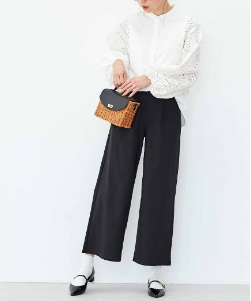 【新品】リブインコンフォート　スーパー伸び軽ガウチョパンツ　L ２枚セット②⑧② リブ イン コンフォート まるではいてないみたい！？ すっきり