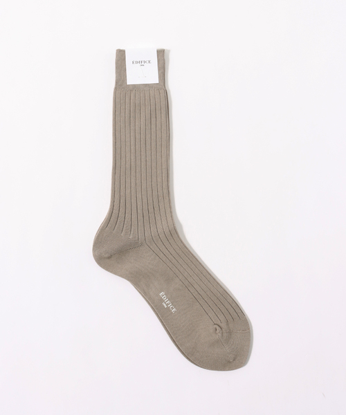 EDIFICE（エディフィス）の「リブソックス（ソックス/靴下・メンズ・ブルー/ホワイト/チャコールグレー/ブラック/ベージュ/オレンジ系その他・FREE）」の4枚目の写真