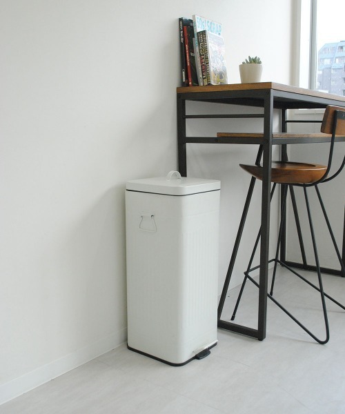 entre square(アントレスクエアー)の「bcl/Galva スクエアダストボックス 30L マットホワイト ごみ箱(ダストボックス・レディース・ホワイト・FREE)」の9枚目の写真