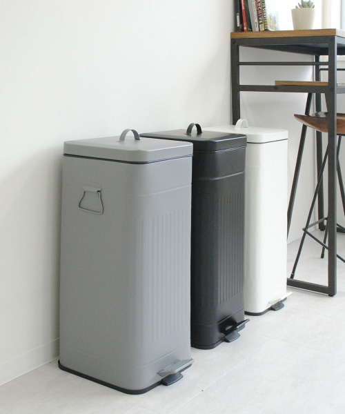 entre square(アントレスクエアー)の「bcl/Galva スクエアダストボックス 30L マットホワイト ごみ箱(ダストボックス・レディース・ホワイト・FREE)」の20枚目の写真
