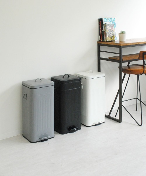 entre square(アントレスクエアー)の「bcl/Galva スクエアダストボックス 30L マットホワイト ごみ箱(ダストボックス・レディース・ホワイト・FREE)」の21枚目の写真