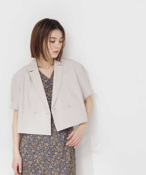 ◇クロップドショートジャケット 4580050676968 1823010532WAYケープ風コート(グリーン/