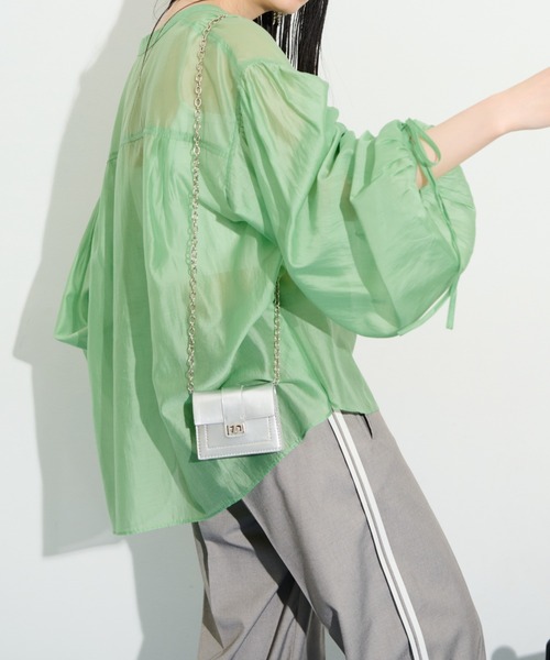 THE YOn（ザヨン）の「リアルレザーチェーンストラップショルダーミニバッグ（ショルダーバッグ・レディース・ブラック/シルバー/グリーン/アイボリー・FREE）」の15枚目の写真