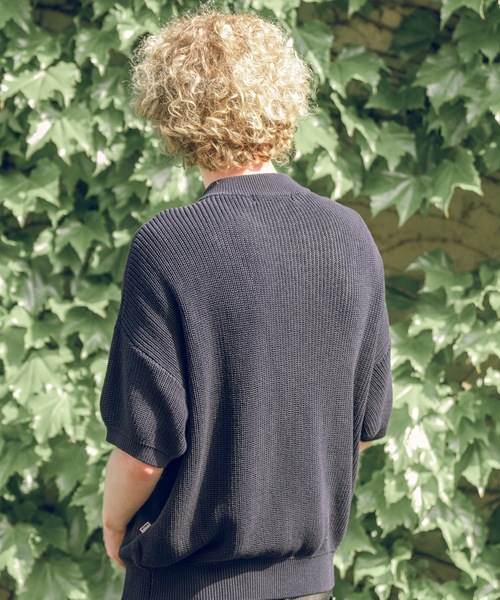 COLIN(コリン)の「COLIN:Benjamin Cotton Half Zip Knit S/S 5ゲージ コットン ハーフジップ 半袖ニット(ニット/セーター・メンズ・ネイビー/ブラック・S/M/L)」の10枚目の写真