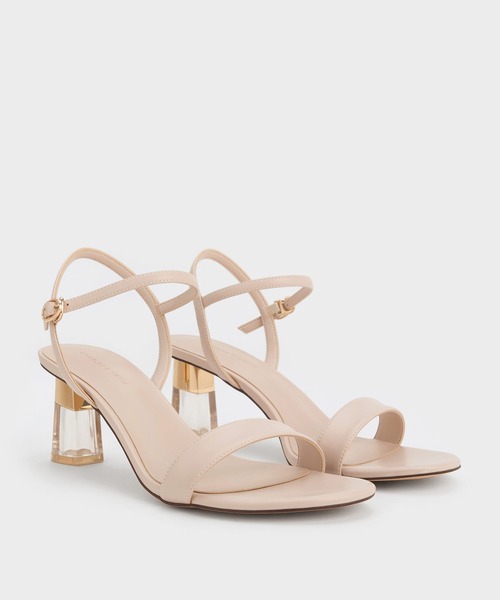 CHARLES & KEITH(チャールズ & キース)の「Oleana オレアナ クリア トラペーズヒールサンダル(サンダル・レディース・ブラック/ベビーピンク/オフホワイト/ライトピンク・23cm/23.5cm/24.5cm/25cm/25.5cm/22.5cm)」の14枚目の写真