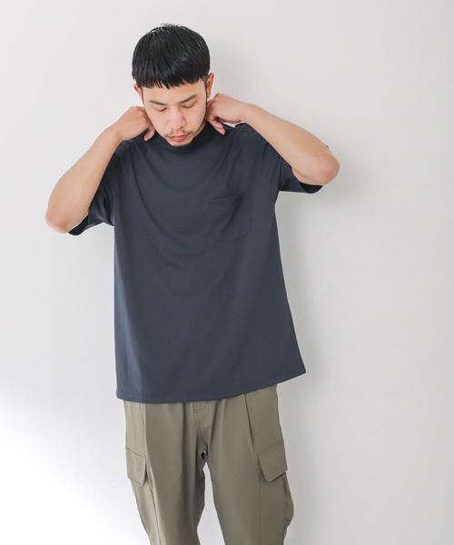 EKAL（エカル）の「『UR TECH ひやサラクール』アクティブTシャツ（Tシャツ/カットソー・メンズ・ブラック/アイボリー/ネイビー・MEDIUM/LARGE）」の8枚目の写真