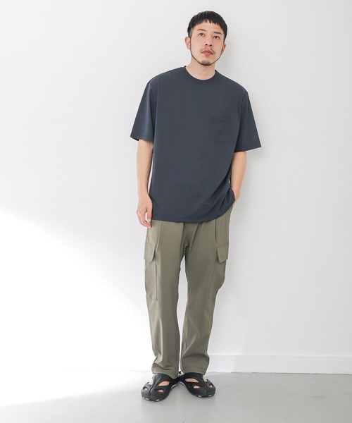 EKAL（エカル）の「『UR TECH ひやサラクール』アクティブTシャツ（Tシャツ/カットソー・メンズ・ブラック/アイボリー/ネイビー・MEDIUM/LARGE）」の14枚目の写真