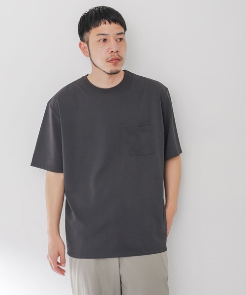 EKAL（エカル）の「『UR TECH ひやサラクール』アクティブTシャツ（Tシャツ/カットソー・メンズ・ブラック/アイボリー/ネイビー・MEDIUM/LARGE）」の16枚目の写真