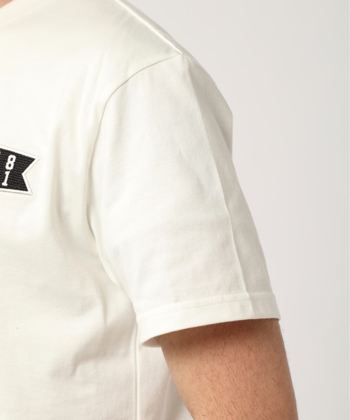 PAZZO（パッゾ）の「【PAZZO】 GIZA天竺 ワンポイント刺繍 クルーネック ショートスリーブtee（Tシャツ/カットソー・メンズ・グレー/ブラック/ホワイト・2/3/4）」の6枚目の写真