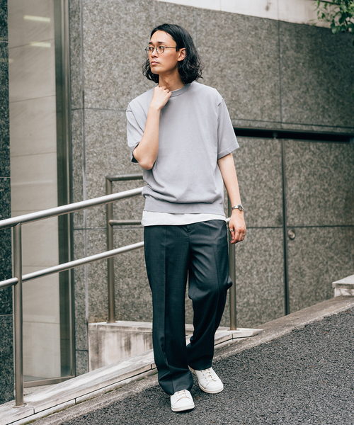 EDIFICE(エディフィス)の「16ゲージ コットンニット Tシャツ(ニット/セーター・メンズ・ブルー/イエロー/チャコールグレー/ブラック・MEDIUM/LARGE)」の16枚目の写真
