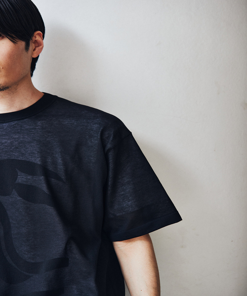 EDIFICE(エディフィス)の「16ゲージ コットンニット Tシャツ(ニット/セーター・メンズ・ブルー/イエロー/チャコールグレー/ブラック・MEDIUM/LARGE)」の20枚目の写真