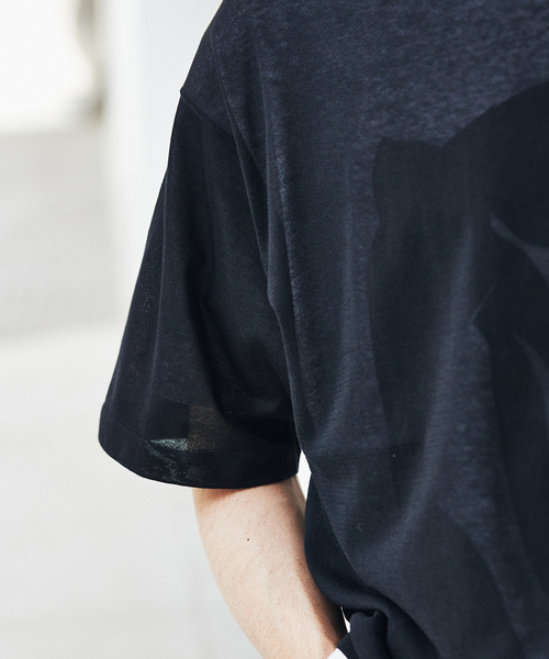 EDIFICE(エディフィス)の「16ゲージ コットンニット Tシャツ(ニット/セーター・メンズ・ブルー/イエロー/チャコールグレー/ブラック・MEDIUM/LARGE)」の17枚目の写真