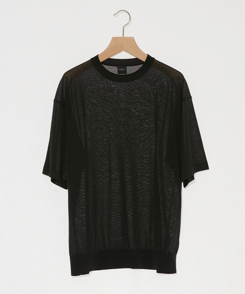 EDIFICE(エディフィス)の「16ゲージ コットンニット Tシャツ(ニット/セーター・メンズ・ブルー/イエロー/チャコールグレー/ブラック・MEDIUM/LARGE)」の15枚目の写真