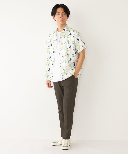 SHIPS Colors(シップス カラーズ)の「SHIPS Colors: 総柄 プリント 半袖 シャツ(シャツ/ブラウス・メンズ・ブラウン/ブルー/オフホワイト/ライトグレー・LARGE/MEDIUM)」の12枚目の写真