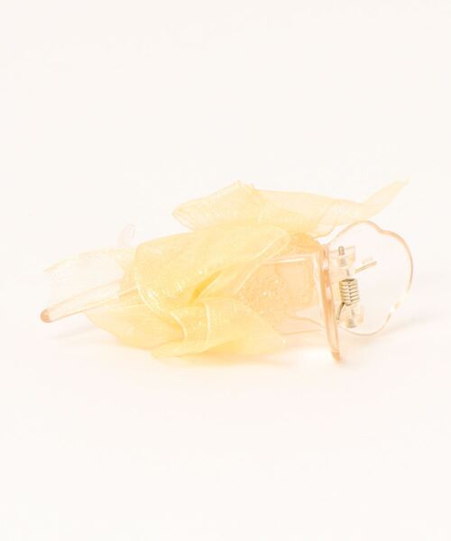 florist(フローリスト)の「【5タイプ展開】シアーシフォンリボン/クリアフラワー/大ぶりパール大きめヘアクリップ(バレッタ/ヘアクリップ・レディース・ホワイト×ゴールド/ホワイト×ブラック/ブラック/クリア/クリアイエロー・FREE)」の22枚目の写真