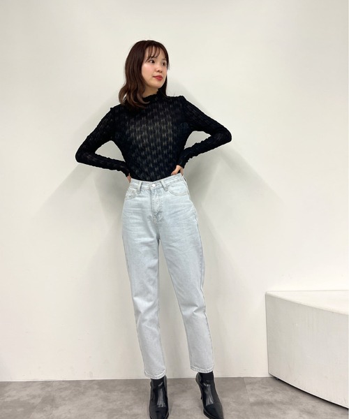 Olu.(オルドット)の「シアーコンパクトレーストップス(Tシャツ/カットソー・レディース・ブラック・FREE)」の3枚目の写真