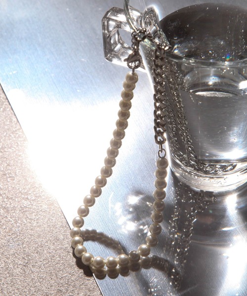 NILWAY（ニルウェイ）の「パール×チェーンネックレス（ネックレス・メンズ・シルバー・FREE）」の5枚目の写真