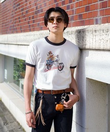 INTERPLAY | 【INTERPLAY x TAKERU】アンクル バイカー リンガー 半袖 Tシャツ(Tシャツ/カットソー)