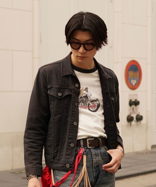 INTERPLAY（インタープレイ）の「【INTERPLAY x TAKERU】アンクル バイカー リンガー 半袖 Tシャツ（Tシャツ/カットソー・メンズ・バーガンディー/ブラック・MEDIUM/LARGE）」の6枚目の写真