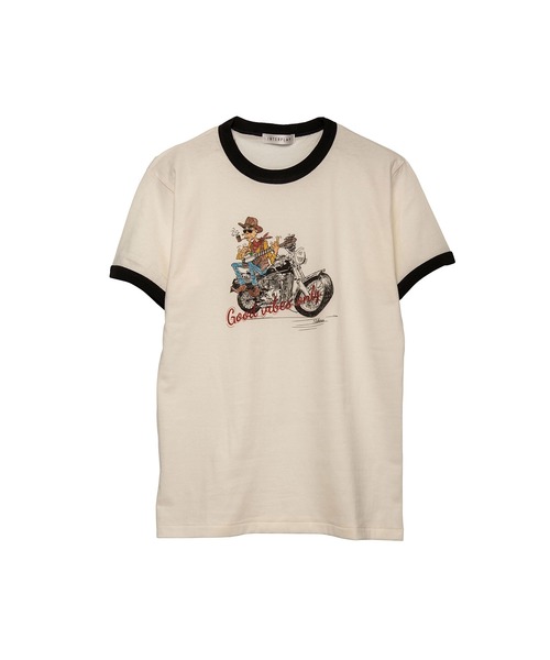 INTERPLAY（インタープレイ）の「【INTERPLAY x TAKERU】アンクル バイカー リンガー 半袖 Tシャツ（Tシャツ/カットソー・メンズ・バーガンディー/ブラック・MEDIUM/LARGE）」の8枚目の写真