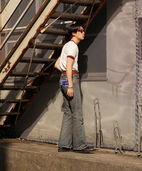 INTERPLAY（インタープレイ）の「【INTERPLAY x TAKERU】アンクル バイカー リンガー 半袖 Tシャツ（Tシャツ/カットソー・メンズ・バーガンディー/ブラック・MEDIUM/LARGE）」の13枚目の写真