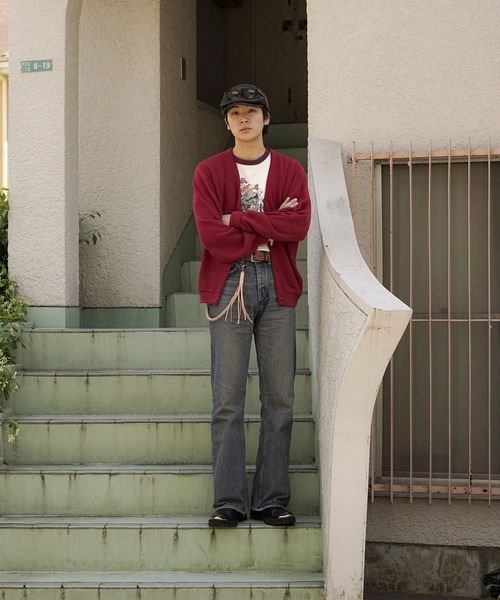 INTERPLAY（インタープレイ）の「【INTERPLAY x TAKERU】アンクル バイカー リンガー 半袖 Tシャツ（Tシャツ/カットソー・メンズ・バーガンディー/ブラック・MEDIUM/LARGE）」の17枚目の写真