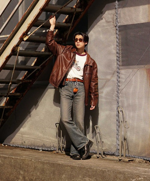 INTERPLAY（インタープレイ）の「【INTERPLAY x TAKERU】アンクル バイカー リンガー 半袖 Tシャツ（Tシャツ/カットソー・メンズ・バーガンディー/ブラック・MEDIUM/LARGE）」の20枚目の写真