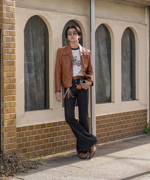 INTERPLAY（インタープレイ）の「【INTERPLAY x TAKERU】アンクル バイカー リンガー 半袖 Tシャツ（Tシャツ/カットソー・メンズ・バーガンディー/ブラック・MEDIUM/LARGE）」の21枚目の写真