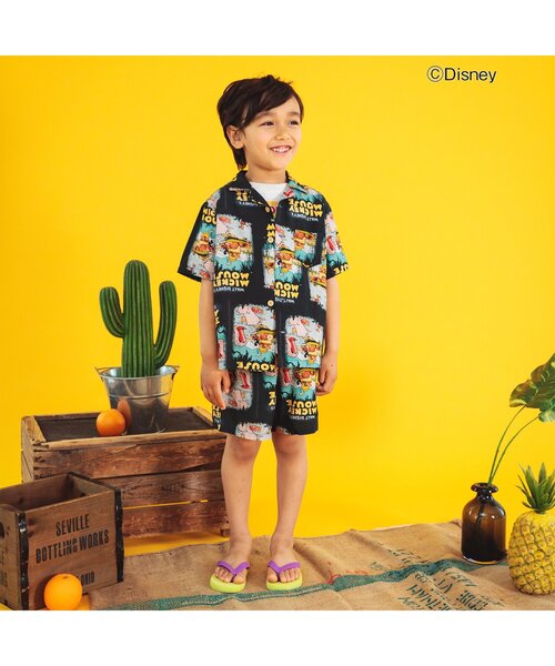 Disney(ディズニー)の「ディズニーキャラクターアロハパンツ(その他パンツ・キッズ・オレンジ/ブラック/オフホワイト・80/90/100/110/120/130)」の8枚目の写真