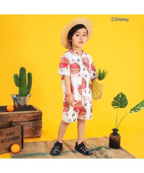 Disney(ディズニー)の「ディズニーキャラクターアロハパンツ(その他パンツ・キッズ・オレンジ/ブラック/オフホワイト・80/90/100/110/120/130)」の11枚目の写真