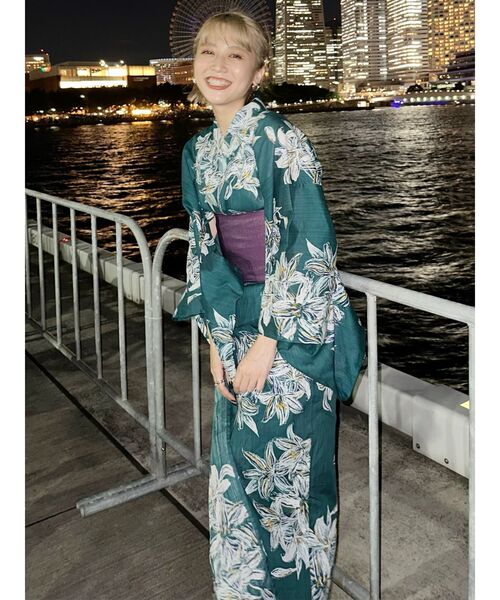 MURUA（ムルーア）の「MURUA浴衣SET【ぼかし百合】（浴衣・レディース・グリーン・FREE）」の16枚目の写真