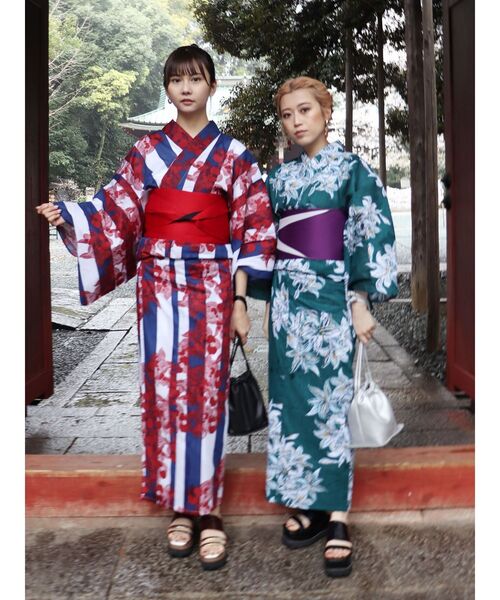 MURUA（ムルーア）の「MURUA浴衣SET【ぼかし百合】（浴衣・レディース・グリーン・FREE）」の9枚目の写真