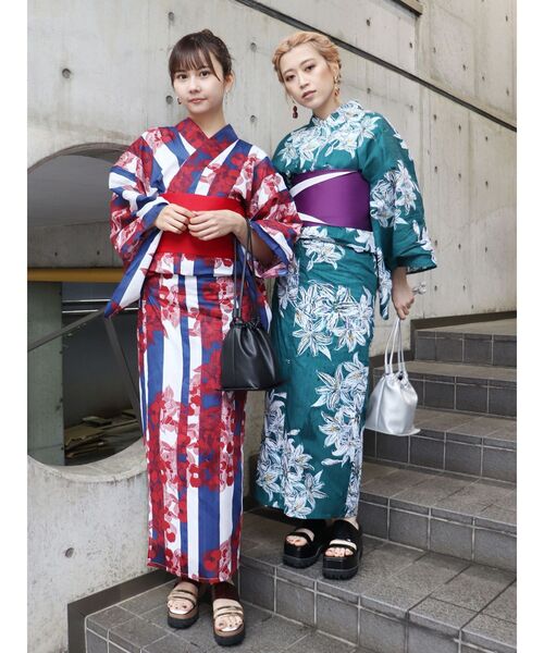 MURUA（ムルーア）の「MURUA浴衣SET【ぼかし百合】（浴衣・レディース・グリーン・FREE）」の14枚目の写真