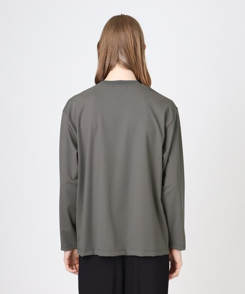 tk.TAKEO KIKUCHI（ティーケータケオキクチ）の「【日本製】はりぷる長袖カットソー（Tシャツ/カットソー・メンズ・ホワイト/チャコールグレー/ブラック・01/02/03）」の7枚目の写真