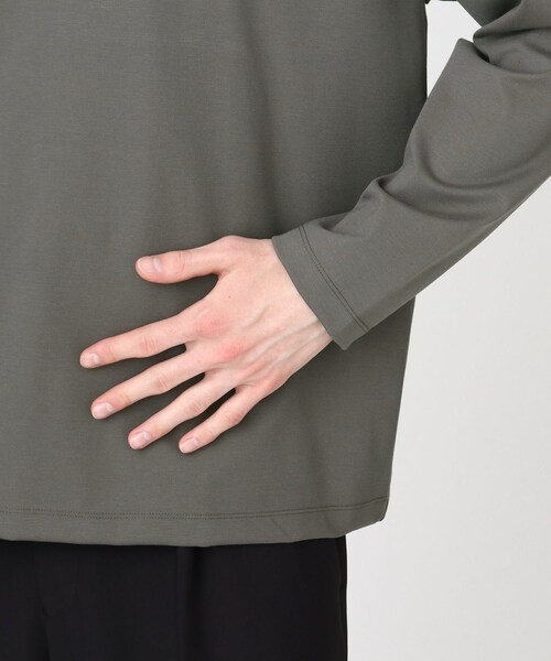 tk.TAKEO KIKUCHI（ティーケータケオキクチ）の「【日本製】はりぷる長袖カットソー（Tシャツ/カットソー・メンズ・ホワイト/チャコールグレー/ブラック・01/02/03）」の9枚目の写真