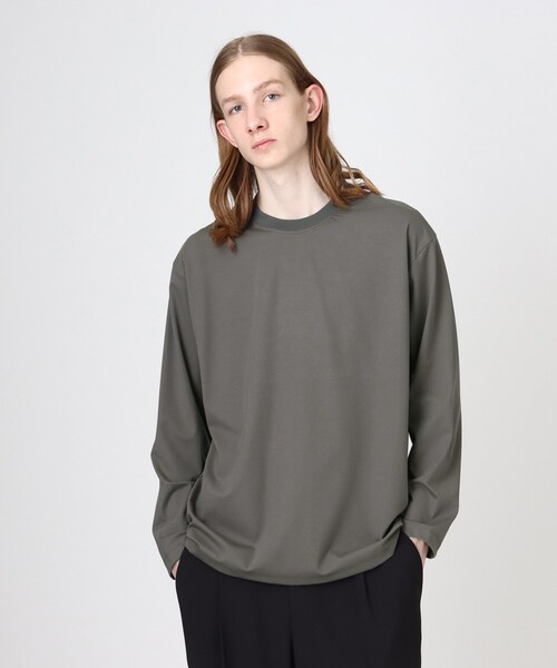 tk.TAKEO KIKUCHI（ティーケータケオキクチ）の「【日本製】はりぷる長袖カットソー（Tシャツ/カットソー・メンズ・ホワイト/チャコールグレー/ブラック・01/02/03）」の17枚目の写真