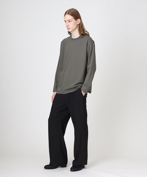 tk.TAKEO KIKUCHI（ティーケータケオキクチ）の「【日本製】はりぷる長袖カットソー（Tシャツ/カットソー・メンズ・ホワイト/チャコールグレー/ブラック・01/02/03）」の18枚目の写真