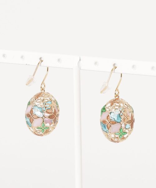 Zoule(ゾーラ)の「Zoule ゾーラ:モロッカシリーズ morocan flower モロカンの花 ピアス(ピアス(両耳用)・レディース・パープル/ブラウン・FREE)」の3枚目の写真