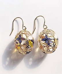 Zoule ゾーラ:モロッカシリーズ morocan flower モロカンの花 ピアス